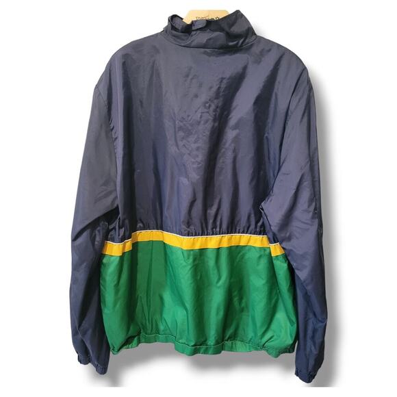 Forever 21 men's blue green colorblock zip-up Windbreaker jacket - xl - Picture 2 of 8